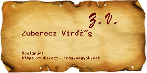 Zuberecz Virág névjegykártya