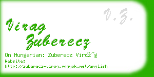 virag zuberecz business card